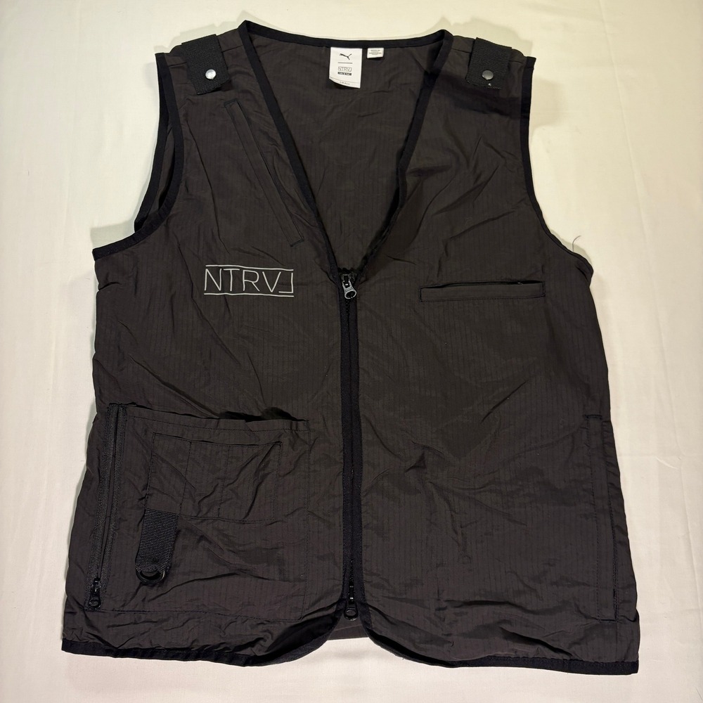 Puma x Staple NTRVL Utility Vest Black Ripstop Techwear Mens Small